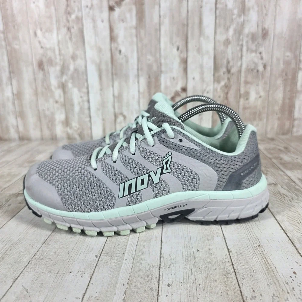 Inov8 Roadclaw 275 Knit Women's Running Shoes Gray Mint‎ Size 7.5